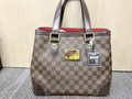 Pre‑owned Louis Vuitton Hampstead PM Damier Ebene Tote Handbag