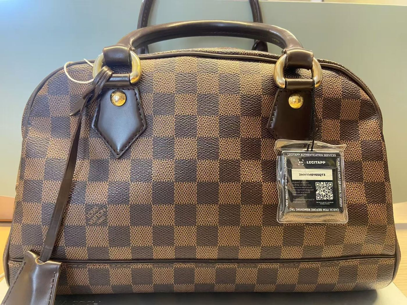 Pre‑owned Louis Vuitton Speedy 25 Damier Ebene Boston Handbag