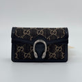 Pre‑owned Gucci Dionysus GG Supreme Mini Flap Chain Shoulder Handbag
