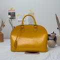 Pre‑owned Louis Vuitton Alma PM Yellow Epi Leather Handbag