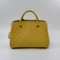 Pre‑owned Louis Vuitton Montaigne BB Yellow Monogram Empreinte Leather Handbag