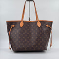 Pre‑owned Louis Vuitton Neverfull MM Monogram Tote Bag Red Interior