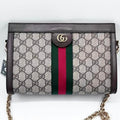 GUCCI canvas Crossbody Bags Ophidia Small Shoulder Bag GG Supreme with Red Green Web Stripe & Double G Hardware