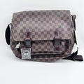 Louis Vuitton pvc Shoulder Bags LV Damier Ebene Checkered Melville Flap Messenger Bag Adjustable Wide Strap For Men