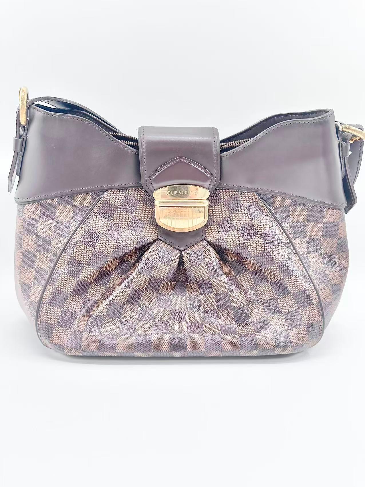 Louis Vuitton canvas Shoulder Bags Damier Ebene Pleaty PM Handbag