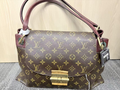 Pre‑owned Louis Vuitton Monogram Olympe Shoulder Crossbody Bag With Turn Lock