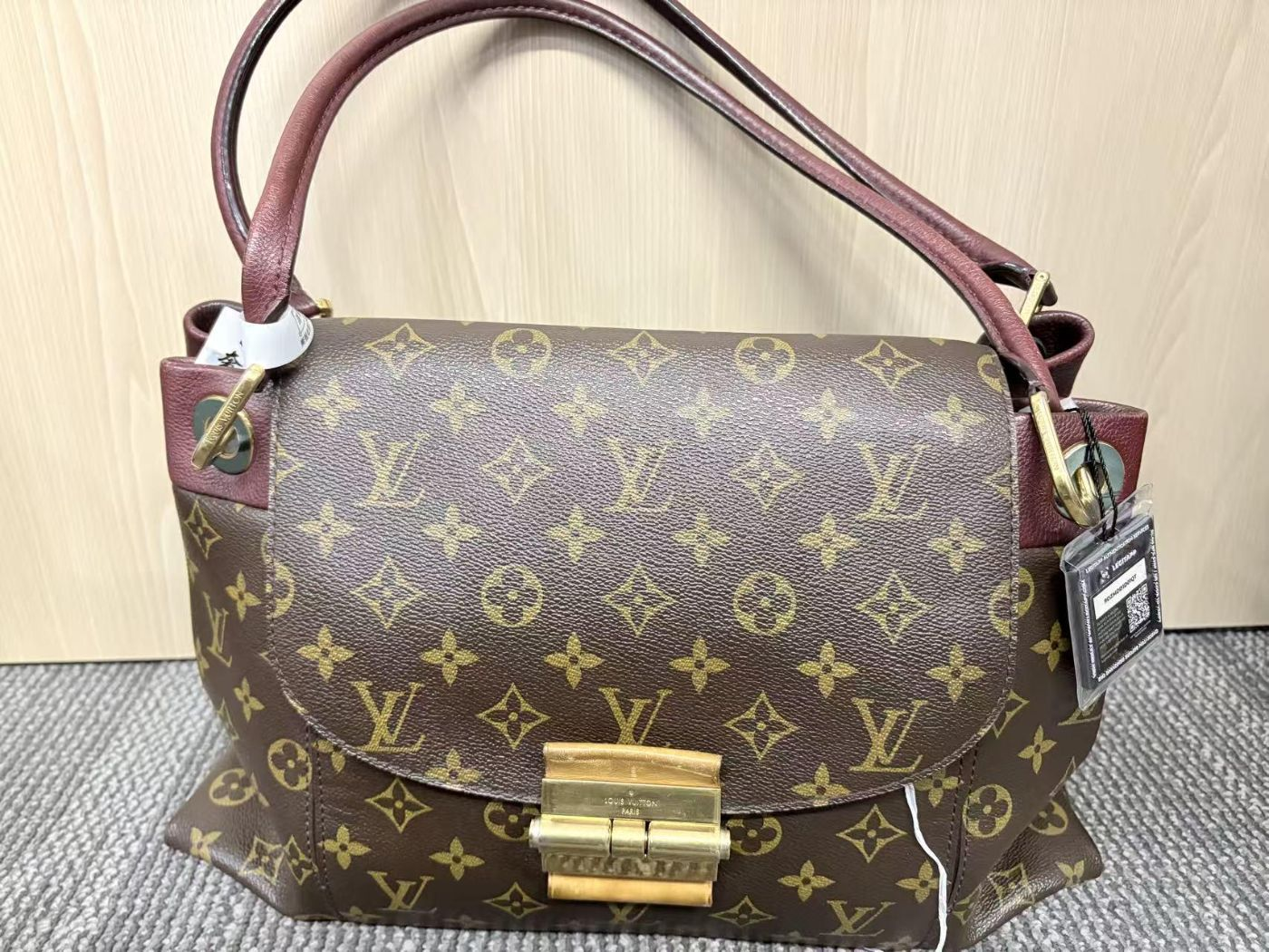 Pre‑owned Louis Vuitton Monogram Olympe Shoulder Crossbody Bag With Turn Lock