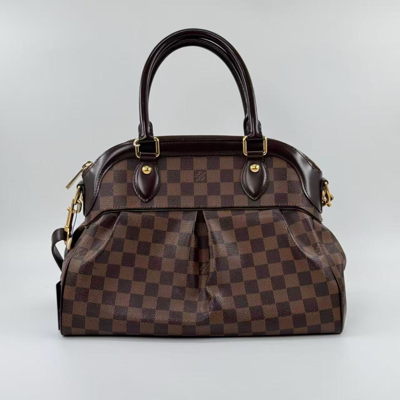 Louis  Vuitton Pleaty Bag Damier Ebebe Canvas Shoulder Bag