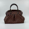 Pre-owned Louis Vuitton canvas Shoulder Bags Trevi PM Damier Ebene 2 Way Top Handle Shoulder Bag