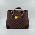 Pre‑owned Louis Vuitton Hampstead PM Damier Ebene Tote Handbag