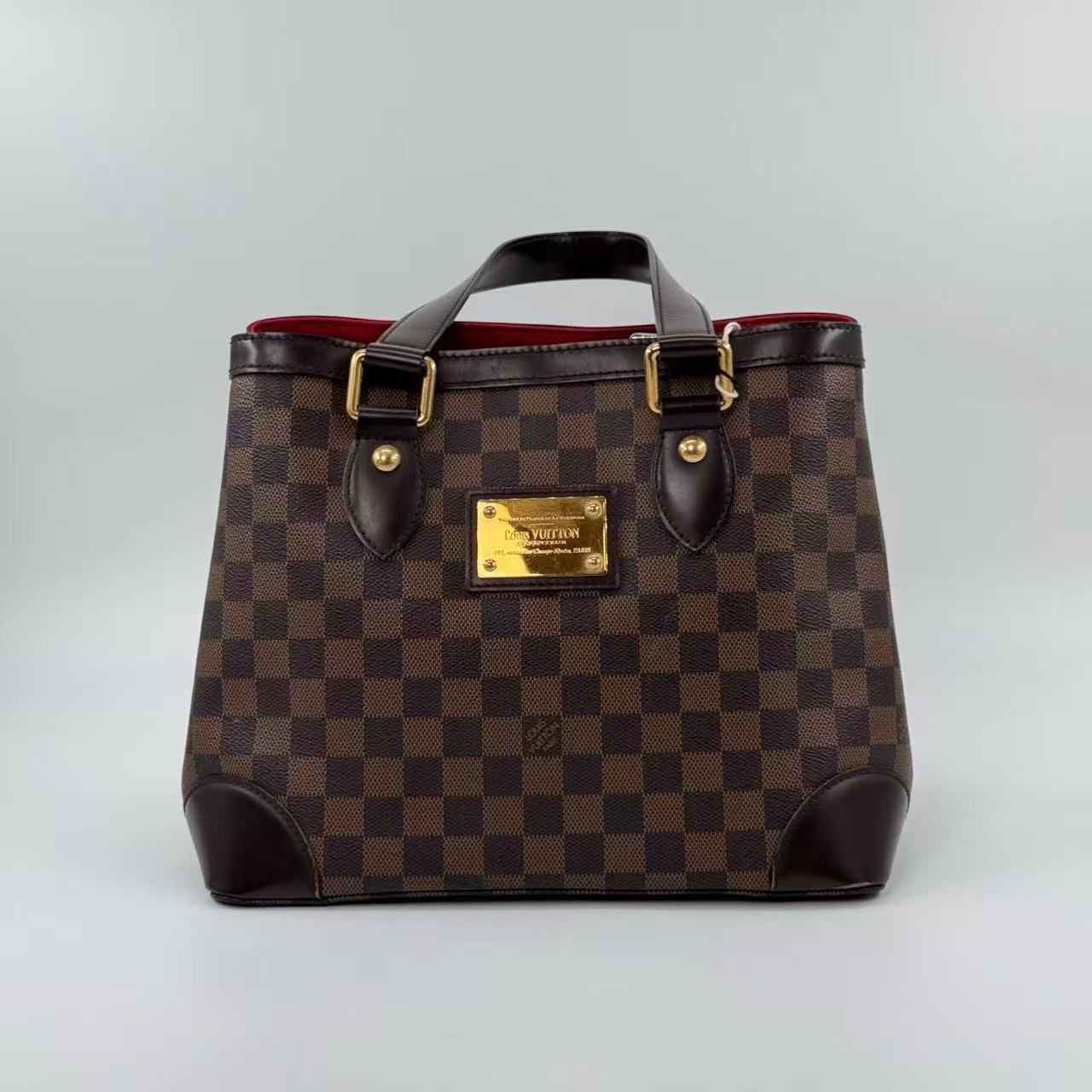 Pre‑owned Louis Vuitton Hampstead PM Damier Ebene Tote Handbag