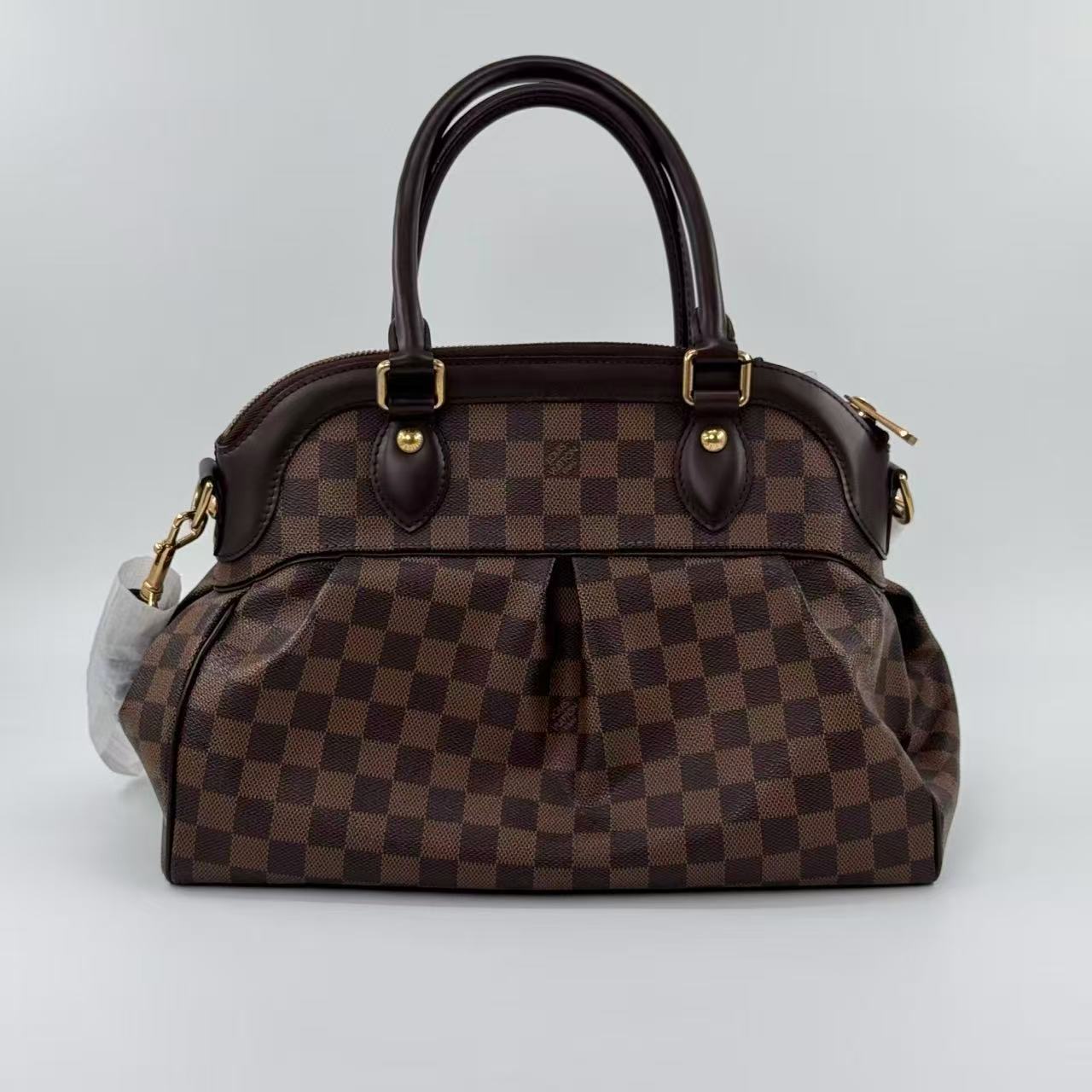 Louis Vuitton Pleaty Bag Damier Ebene Canvas Shoulder Bag