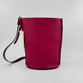 Loewe Pebble Bucket Bag in Red Grainy Calfskin