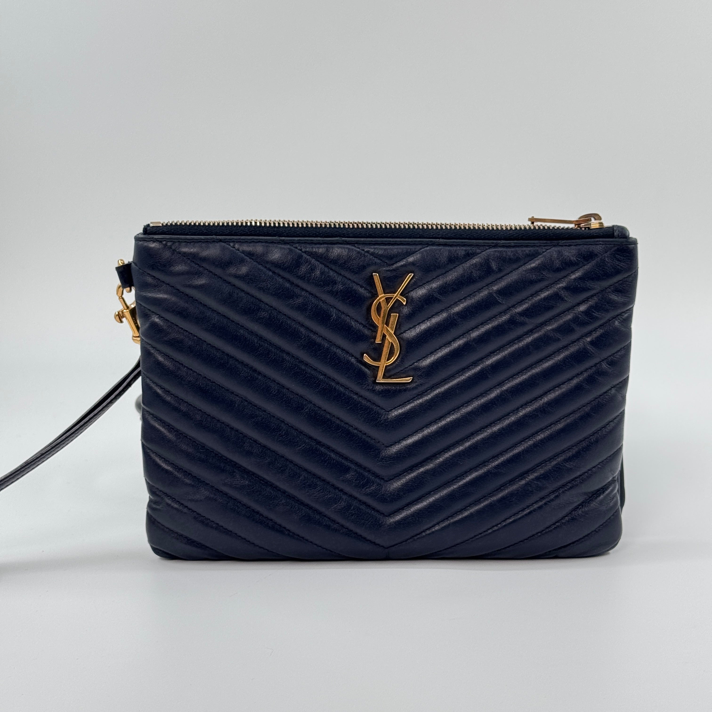 Saint Laurent Monogram Large Wristlet Pouch