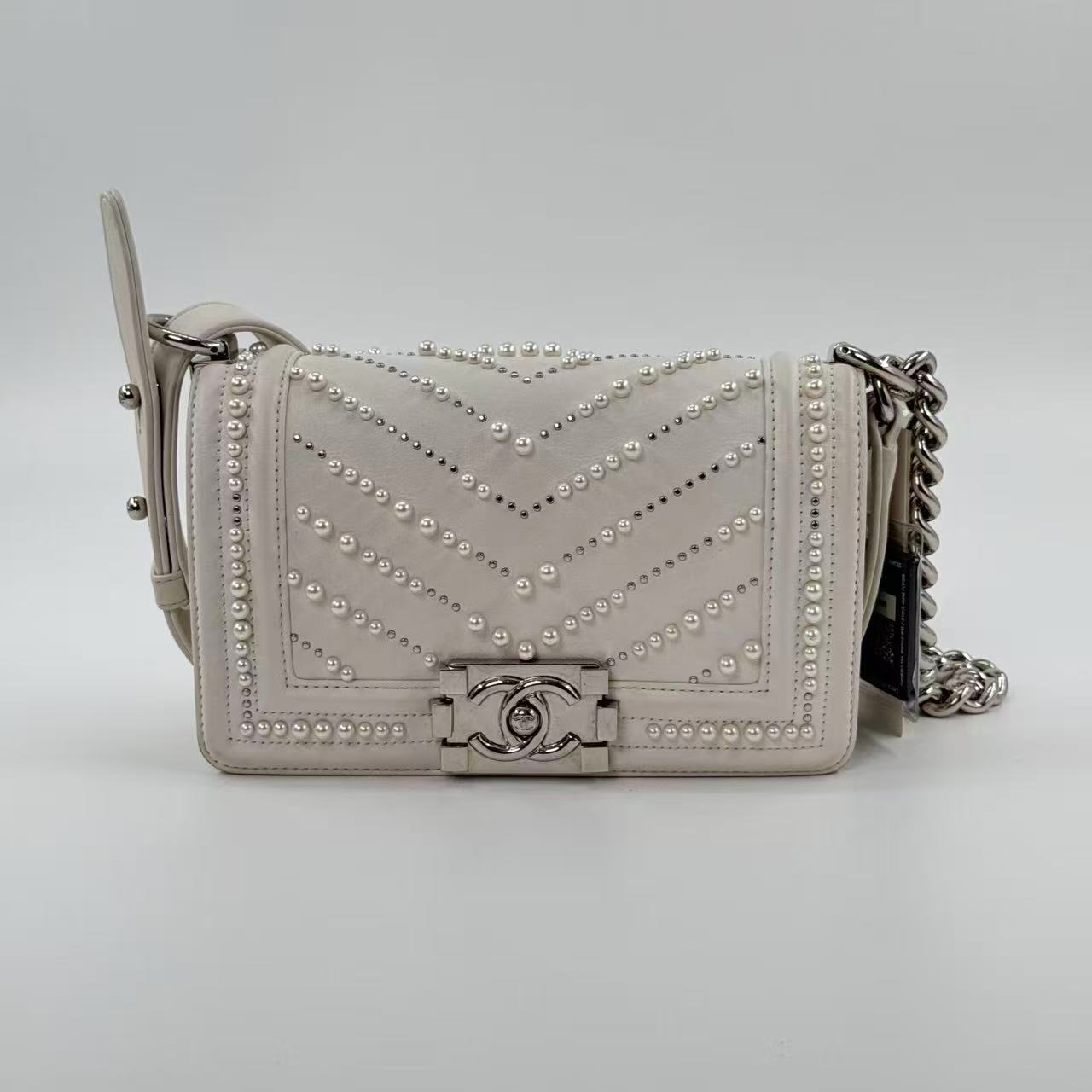 Chanel Boy Flap Pearl Embellished
