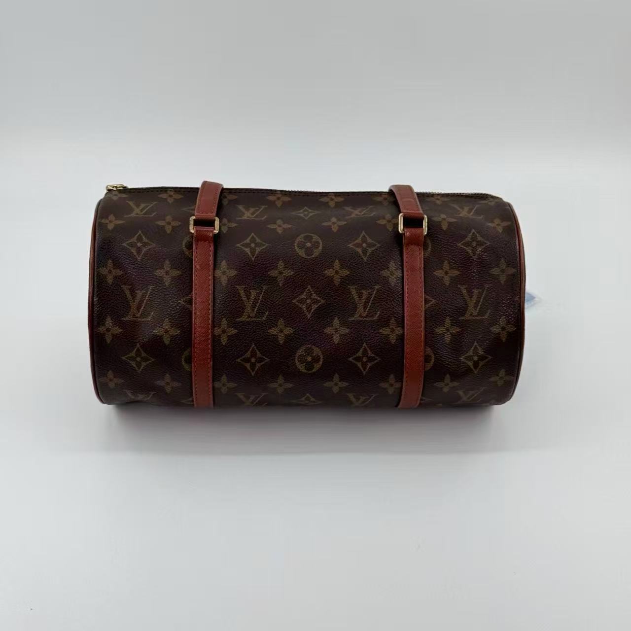 Louis Vuitton Papillon 30 Monogram Barrel Handbag With Pouch