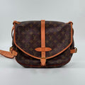 Pre‑owned Louis Vuitton Monogram Saumur Crossbody Saddle Messenger Bag